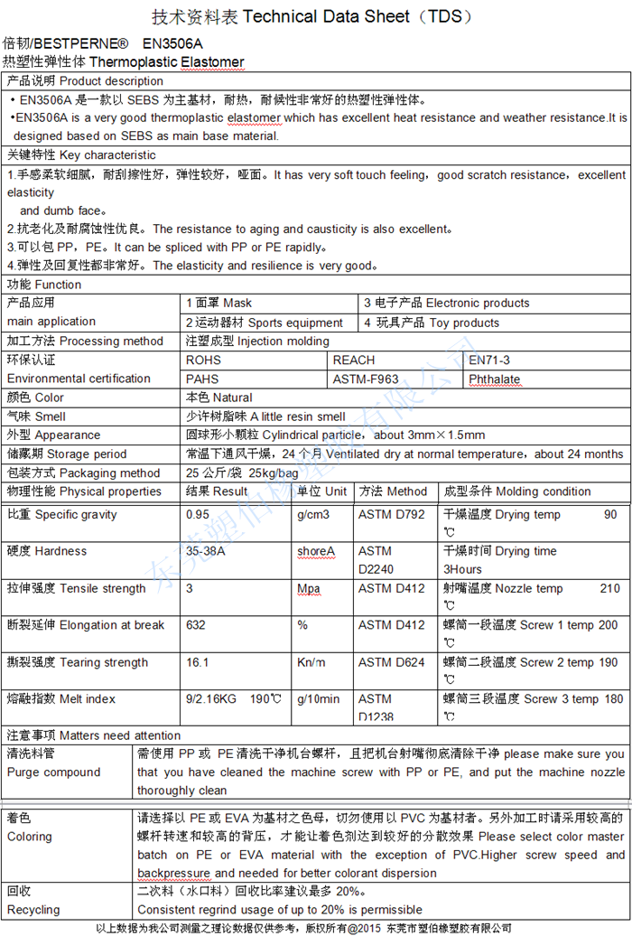 tpe眼鏡面罩料成型規(guī)格書